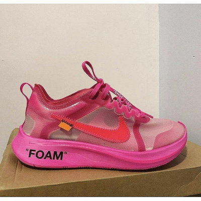 Nike Zoom Fly OFF-White Pink THE THE 聯名 粉  AJ4588慢跑鞋【ADIDAS x NIKE】
