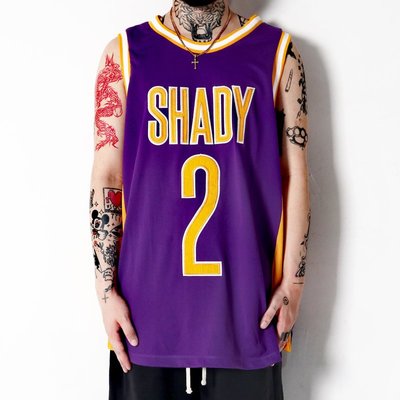 Cover Taiwan 官方直營 Eminem SHADY 阿姆 嘻哈 球衣 背心 湖人隊 Kobe 紫色 (預購)