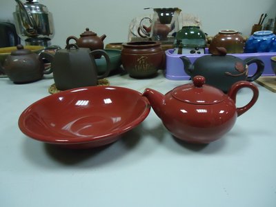 《壺言壺語》陸羽茶壺與茶船2005 瓷器紅釉