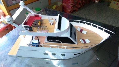 玉華香舖 豪華遊艇(可命名) 附釣具 純手工立體製作 船 紙紮 法船 往生用品
