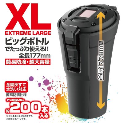 日本 SEIKO 大容量 太陽能 夜間感應式 LED燈 可水洗 煙灰缸 菸灰缸 自然消火 ED-227