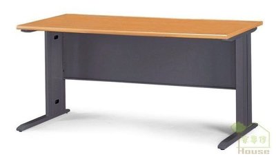[ 家事達 ] 台灣OA-265-16 SCD 木紋深灰腳鐵製辦公桌 組(140*70*高74cm) 特價