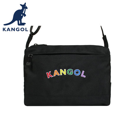 【DREAM包包館】KANGOL 英國袋鼠 側背包/斜背包 6055380020 黑色