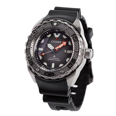 現貨可自取 CITIZEN NB6004-08E 星辰錶 機械錶 46mm 球面 黑色面盤 黑色膠錶帶 潛水錶 男錶女錶
