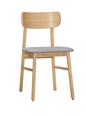 【萊夫家居】CM-644-9：原木色實木布墊餐椅【台中家具】實木椅 洽談椅 書桌椅 休閒椅 北歐風餐椅 橡膠木 造型椅