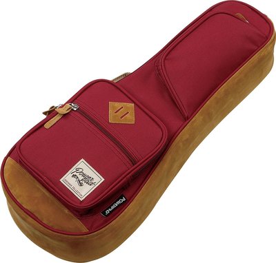 【旅行吉他專門店】IBANEZ IUBS541 POWERPAD 烏克麗麗袋 深紅色 Soprano 桶身21吋