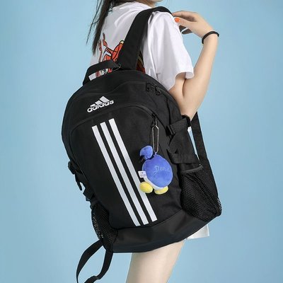 潮款Adidas愛迪達背包男初高中生書包女大容量簡約運動雙肩包FI7968-雙喜生活館