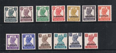 【雲品5】巴林Bahrain 1942 KGVI SG 38-51 set of 13 MH 庫號#BF501 65288