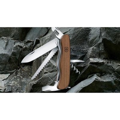 瑞士 VICTORINOX維氏 Forester Wood 10用胡桃木柄瑞士刀(0.8361.63)