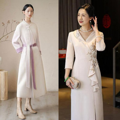 訂製款中國風旗袍媽媽裝小禮服長版外套自助婚紗