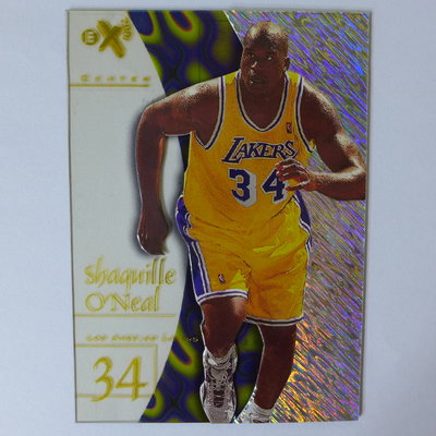 ~ Shaquille O'Neal ~名人堂/俠客/大白鯊/歐尼爾 1997-98年E-X NBA精美.球員卡