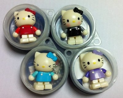 日本Hello Kitty手腳可動積木公仔鑰匙吊鍊吊飾五款合售