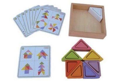 【劍聲幼教拍賣】【顏色與形狀配對組-三角形】兒童玩具、教具、幼稚園、托兒所 、益智、拼圖