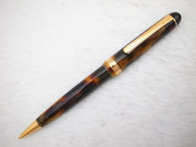 B794 1990s 白金 日本製 3776 玳瑁調 賽璐珞 自動鉛筆0.5mm(9成新皮擦未用)