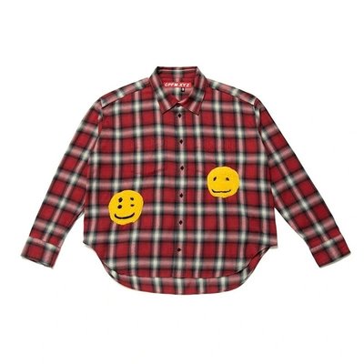 MOMO潮品-菲董同款 CPFM.XYZ Double Vision Check Shirt 紅色格子襯衫外套