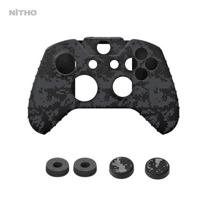 現貨NiTHO耐托 Xbox One S/X 迷彩手把套組/含防滑類比搖桿套/搖桿海綿圈 (搖桿帽 橡膠 可開發票