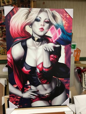 海報專賣店 英國進口海報 PP34363( 英國海報 哈雷奎恩 Harley Quinn Kiss 小丑女)+無邊框製作