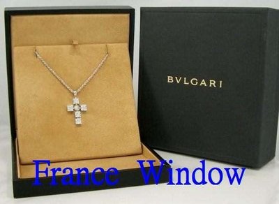 法國櫥窗  寶格麗 Bvlgari 十字鑽石項鍊