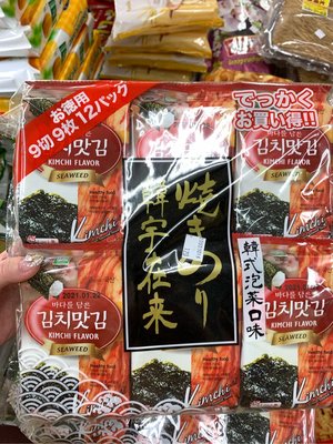 愛買JAPAN❤韓宇在來 韓式泡菜口味海苔 現貨