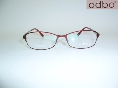 光寶眼鏡城(台南)odbo 專利無螺絲彈簧腳,鈦IP眼鏡*彈性鈦完全無負擔 ,1719 C45消光磚紅色