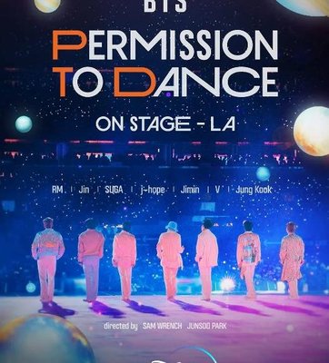 dvd 真人秀【BTS 防彈少年團：PERMISSION TO DANCE ON STAGE - 洛杉磯】2022年