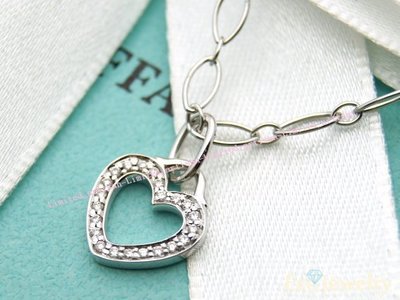 《Eco-jewelry》【Tiffany&amp;Co】18K白金愛心鑲鑽項鍊 ~專櫃真品 近新品