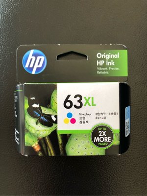 HP 63XL彩色原廠墨水匣