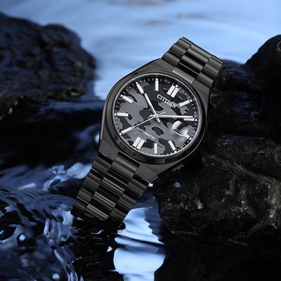 【時光鐘錶公司】CITIZEN 星辰 錶 NJ0155-87E 日期顯示 藍寶石鏡面 鋼錶帶 機械男錶 迷彩
