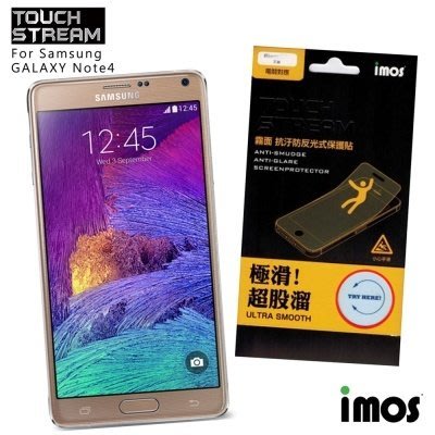 IMOS Touch Stream 霧面 Samsung GALAXY Note 4 保護貼 螢幕保護貼 附鏡頭貼 電競