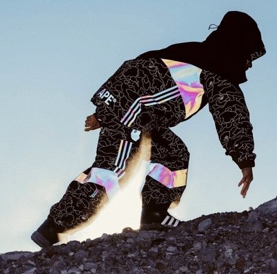 Adidas x Bape 聯名 Snowboarding 外套 帽T 男鞋 迷彩 猿人 彩色 3M 反光 滑雪 登山 戶外 機能 黑色 S M L XL