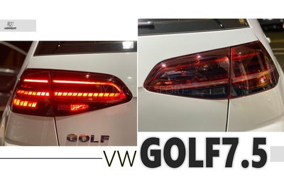 》傑暘國際車身部品《全新 福斯 VW GOLF 7.5 代 升級 GTI 樣式 紅黑 跑馬 LED 光導式 後燈 尾燈