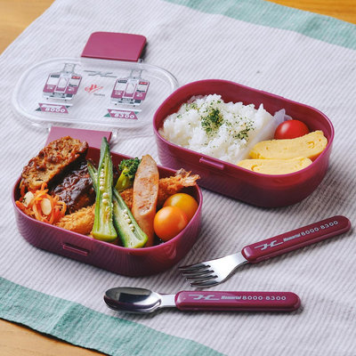 日本🇯🇵購入 阪急電車 便當盒 餐具三件組 便當收納袋 束口袋 便當組合 電車 紀念 鐵道迷 阪急電車周邊 週邊 現貨