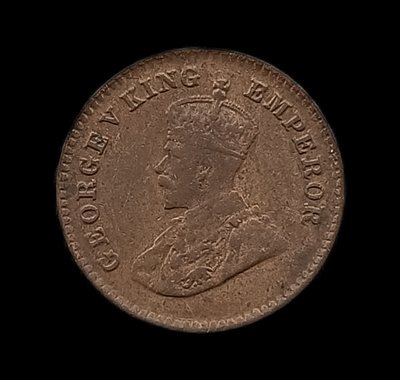 印度(英屬時期)  喬治五世   1926年   1/12  ANNA   銅幣     2617