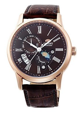 日本正版 Orient 東方 SUN&amp;MOON RN-AK0002Y 機械錶 男錶 手錶 皮革錶帶 日本代購