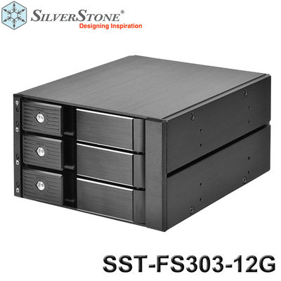 【MR3C】含稅免運 SilverStone 銀欣 FS303-12G 5.25吋x2 轉3.5吋x3 硬碟抽取盒