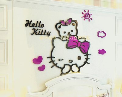 kitty 眨眼款 壓克力立體壁貼 家庭佈置  室內設計 裝潢佈置