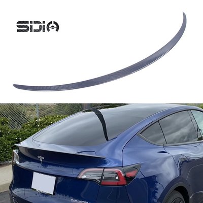 適用于特斯拉Tesla Model Y 原廠款碳纖維尾翼擾流板亮光工廠直銷--請詢價