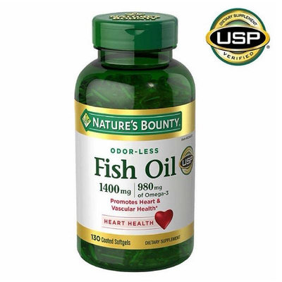 自然之寶深海魚油 1400毫克130顆 Nature's Bounty Fish Oil