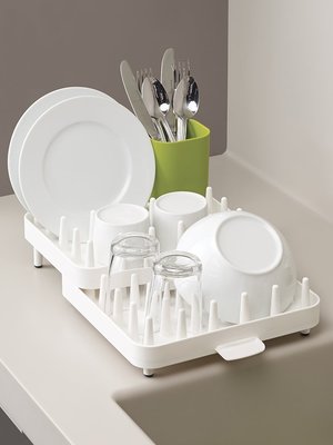 餐具瀝水架英國JOSEPH廚房家用放碗架塑料雙層杯架水槽碗碟置物架