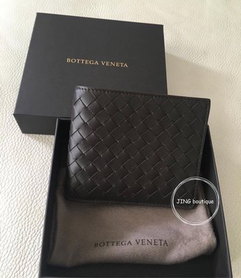 Bottega veneta BV 113993 全新 咖啡 編織 8卡 短夾 皮夾 男夾 二折 八卡 現貨 北市可面交