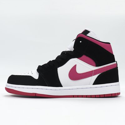 Air Jordan 1 MID 黑粉紫 休閒運動籃球鞋 女鞋 BQ6472-005