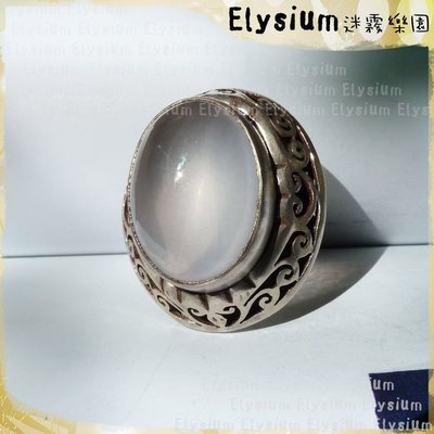 Elysium‧迷霧樂園〈RRQ017B〉尼泊爾‧ 國際戒圍11.5_寬邊 粉晶 925銀手工戒指