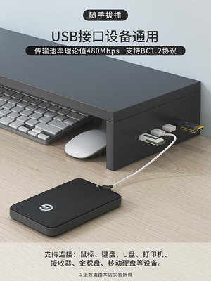USB電腦顯示器增高架辦公室桌面收納支架臺式置物屏幕鍵盤底座高