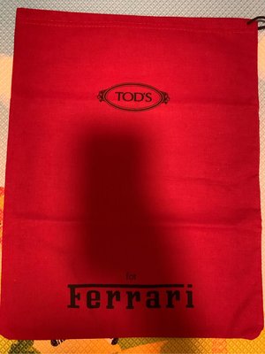 全新 TOD'S x Ferrari 布面 束口鞋袋/防塵袋/收納袋