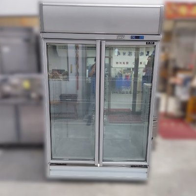 【三大餐飲設備】二手二門風冷玻璃冷藏展示冰箱~~另有玉米花機、製冰機、霜淇淋機短期租售