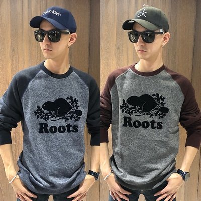 美國百分百【全新真品】Roots 加拿大 海貍 針織 大學T 長袖厚T恤 針織衫毛衣線衫 logo AP34