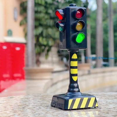 紅綠燈玩具早教交通信號燈教具模型場景兒童合金玩具語音播報路燈