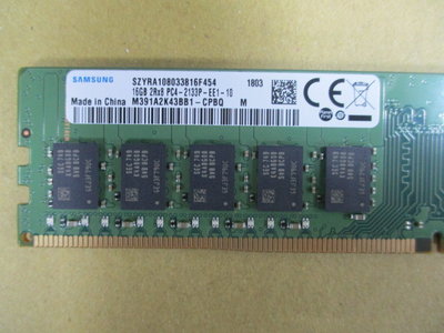 全新三星原廠 DDR4-2133 16GB ECC UDIMM 伺服器、NAS專用記憶體