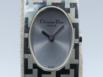 【發條盒子H7772】Christian Dior 迪奧CD 方型不銹鋼石英女仕腕錶