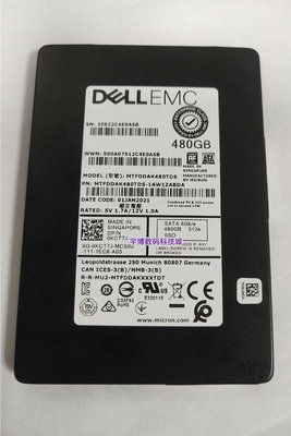 DELL EMC 480G SATA SSD 6Gb 0KCT7J固態硬碟480GB MTFDDAK480TDS